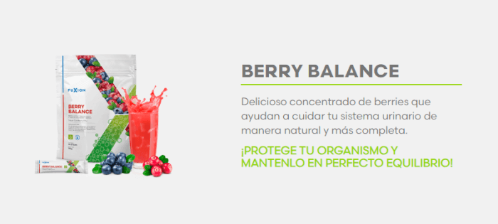 Berry Balance Fuxion con arandanos para limpieza de sistema urinario ayuda a evitar infecciones en vias urinarias