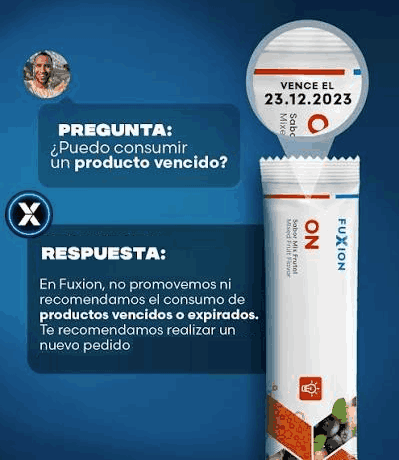 Fecha de vencimiento de los productos FUXION